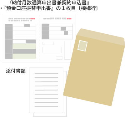 申込書と添付書類を提出してください